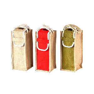 Plain Jute Bottle Bags