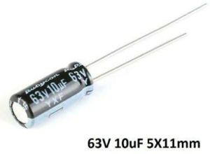 E-capacitor 1uf/63v 5*11