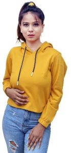 WOMEN'S RICH FLEECE CROP HOODIE