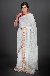 Dola Creap Chikan Saree