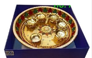 Brass Aarti Pooja Thali