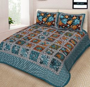 Sanganeri Printed Double Bedsheet