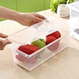 Plastic removable drain lid food storage container