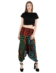 Om Harem Pants with Patch Work and Bobbin Elastic