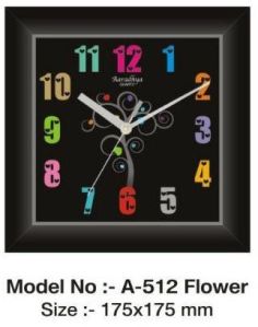 A-512 Flower Design Wall Clock