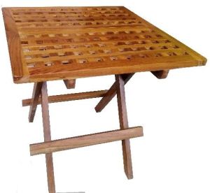 Teak Wooden Foldable Square Teepoy