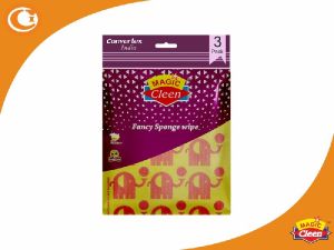 Magic Cleen Premium Fancy Sponge Wipes Pack of 3