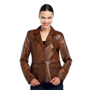 W7 Women Leather Blazer