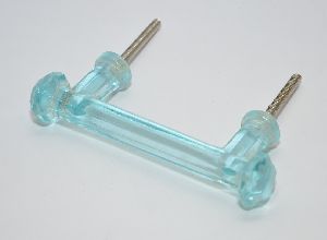 Light Blue Glass Door Handle