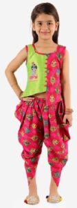 Girls Radhe Krishna Dhoti Set