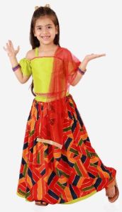 Kids Zig Zag Lehenga Choli Set