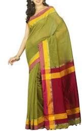 Plain Tant Saree