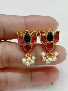 double colour earring