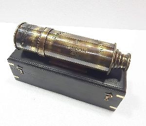 maritime brass london telescope Wooden Boxes