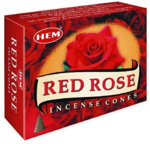 RED ROSE INCENSE CONES