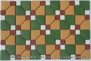 unglazed mosaic tiles