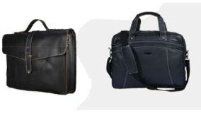 Leather Dark Grey Portfolio Bags