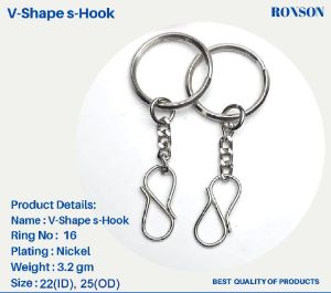 S Hook Inhaler Keychain ring