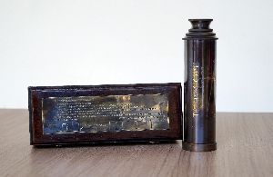 Antique Pull Out Telescope Wooden Box