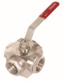 Stainless Steel 3 Way Screwed Ball Valve