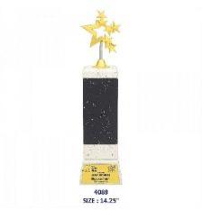 Premium wooden trophy with metal star tree (Single Size)