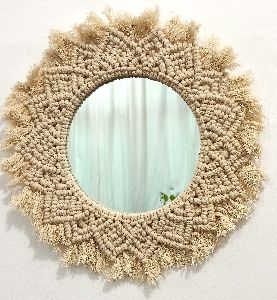 MACRAME FRINGE MIRROR