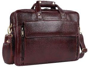 finish genuine leather brown laptop messenger bag