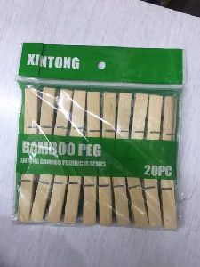 Bamboo clothes clip