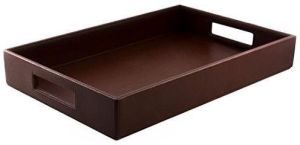 Brown PU Leather Tray