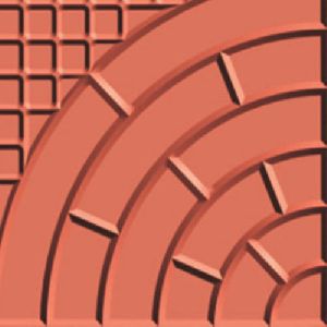 Curved Brick Checkered Tile