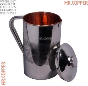 Copper Steel Embossed Jug