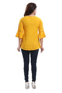 QS 8920 Mustard Women Short Kurta