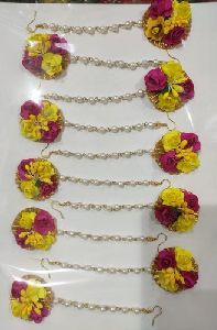 Artificial Flower Mogra Maang Tikka