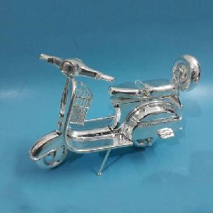 Silver Antique Scooter