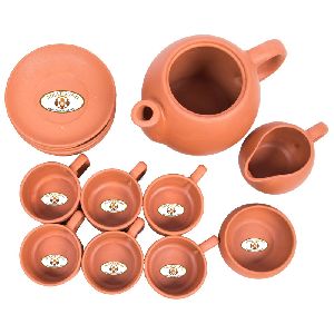 Earthen Tea And Coffee Set