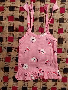 Strap Ruffle Romper For Baby Girl