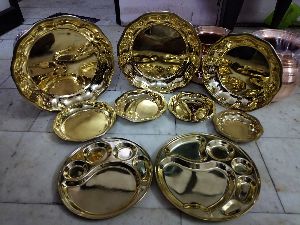 Brass Parat and Plate Set