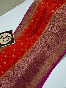 Semi georgette fancy saree