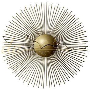 Sunburst Gold Decorative Wall Art in Unique Design