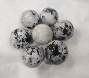 White Rainbow moonstone Balls