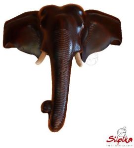 Wooden Elephant Head