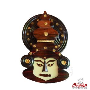 Wooden Kathakali Head Wall Decor