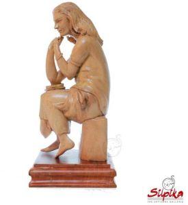 Wooden Lady Sculpture