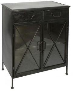 Metal and Glass Sideboard