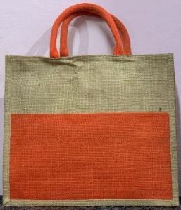 JUTE BAG WITH FRONT POCKET