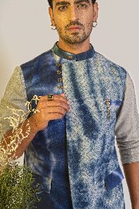 Tie and Dye Nehru Jacket