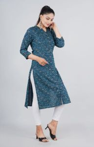 Blue Rayon Kurti