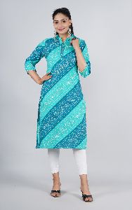 Green Rayon Kurti