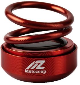 Motozoop Metal Alloy Solar Perfume Double Ring Spring air freshener and Fragrance (RED)