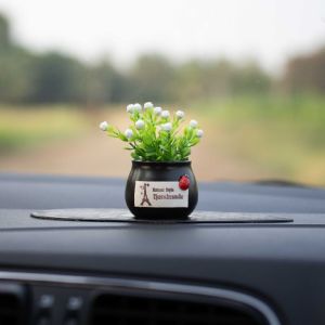 MOTOZOOP Car Dashboard Flower Pot (Black)